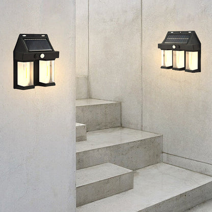 DUAL OUTDOOR SOLAR LIGHT WALL BULB